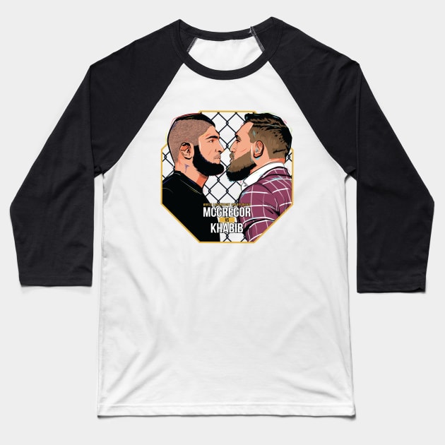 Mcgregor Vs. Khabib Baseball T-Shirt by portraiteam